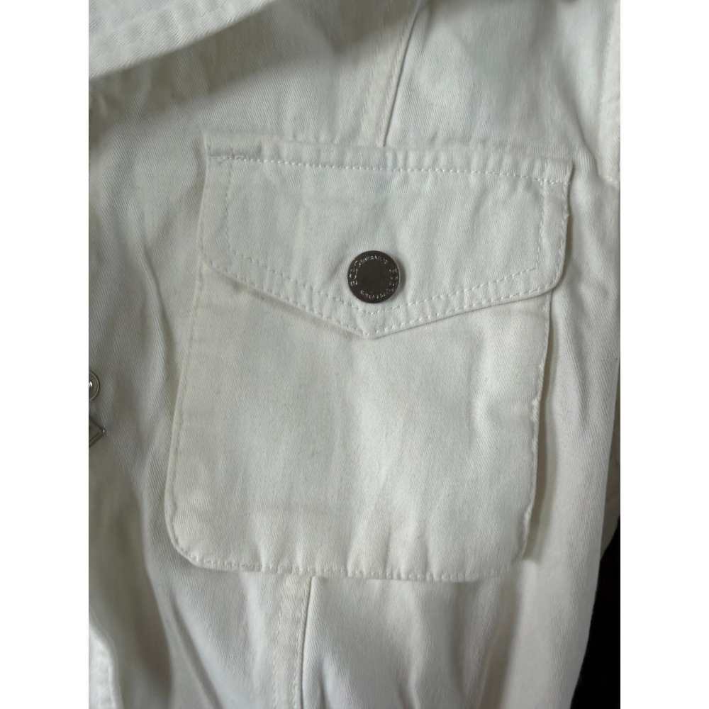 BCBGeneration‎ White Hooded Utility Jacket XS Utility Chic - Picture 4 of 5